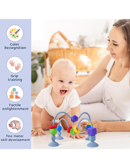 Juguete Sensorial de Silicona KLT para Silla Alta Bebé 6-24 Meses Juguete Sensorial de Silicona KLT para Silla Alta Bebé 6-24 Meses