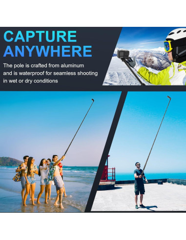 Palo de Selfie Extensible Qishang 3m para Insta360 y GoPro