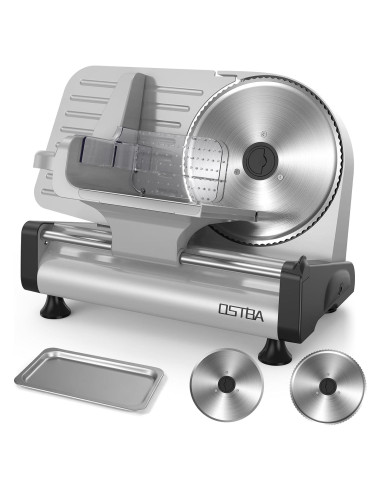 Cortadora de Carne Eléctrica OSTBA 200W con Cuchilla de 22.1cm
