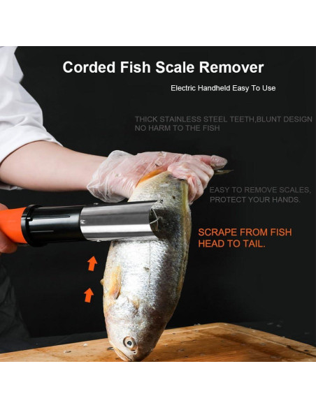 Removedor de Escamas de Pescado Eléctrico Speder 72W Impermeable Removedor de Escamas de Pescado Eléctrico Speder 72W Impermeable