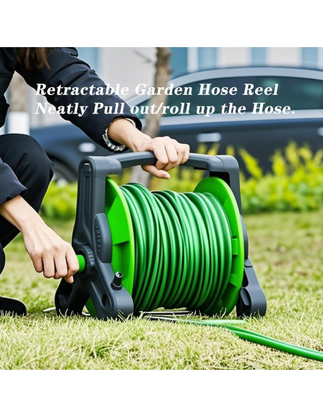 Carrete de Manguera de Jardín Furesn 3/8" x 15.24 m Verde Carrete de Manguera de Jardín Furesn 3/8" x 15.24 m Verde