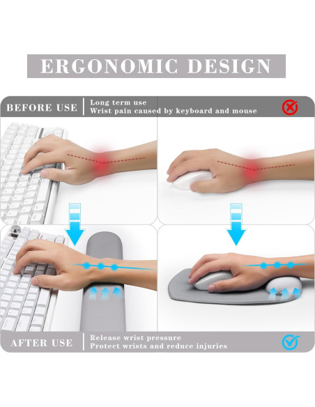 Soporte Ergonómico para Muñeca CFHYZAZNCL Gris Claro Soporte Ergonómico para Muñeca CFHYZAZNCL Gris Claro