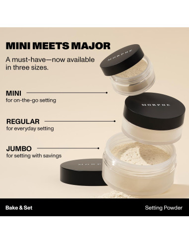 Polvo Fijador Morphe Mini Bake & Set Rosa Iluminador 2.54g