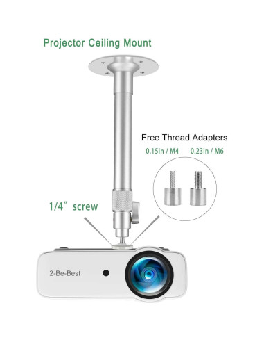 Soporte de Proyector de Techo 2-Be-Best Ajustable 37-62cm