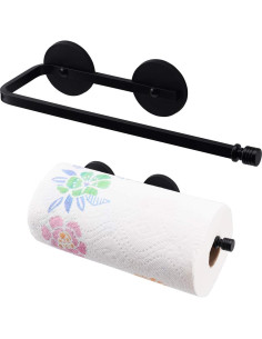 Soporte Magnético para Toallas de Papel LEVOSHUA Negro 31.2 cm 2