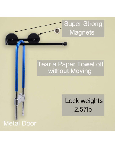 Soporte Magnético para Toallas de Papel LEVOSHUA Negro 31.2 cm