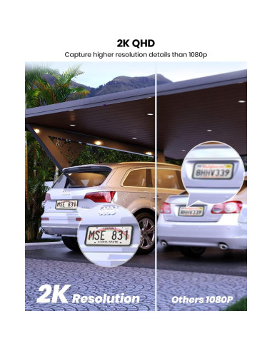 Cámara de Seguridad AOSU 2K QHD Exterior con Visión Nocturna
