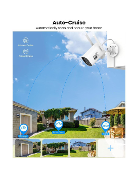 Cámara de Seguridad AOSU 2K QHD Exterior con Visión Nocturna Cámara de Seguridad AOSU 2K QHD Exterior con Visión Nocturna