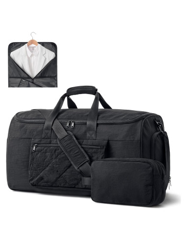 Bolsa Duffle S-ZONE 50L Resistente al Agua 2 en 1 Negro