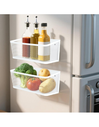 Estante Magnético para Especias VAlinks - 2 Unidades Blanco