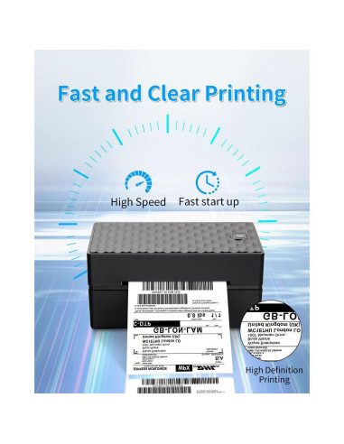 Impresora de Etiquetas Térmicas HZTZ GD-41 10.16x15.24cm Bluetooth