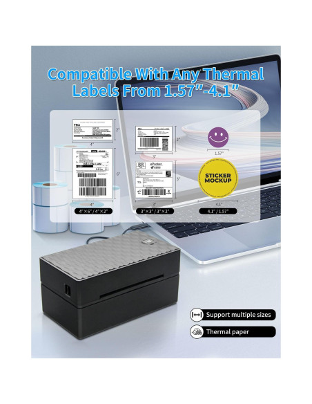 Impresora de Etiquetas Térmicas HZTZ GD-41 10.16x15.24cm Bluetooth Impresora de Etiquetas Térmicas HZTZ GD-41 10.16x15.24cm Bluetooth