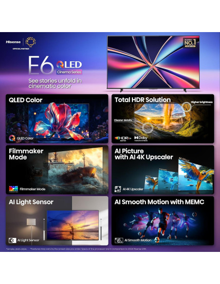 Televisor Hisense 43" E6 QLED 4K UHD Smart Fire TV Televisor Hisense 43" E6 QLED 4K UHD Smart Fire TV