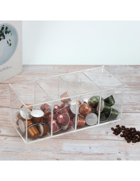 Organizador de Cápsulas de Café Acrílico YINSCHO 30x11.9x12.2cm Organizador de Cápsulas de Café Acrílico YINSCHO 30x11.9x12.2cm