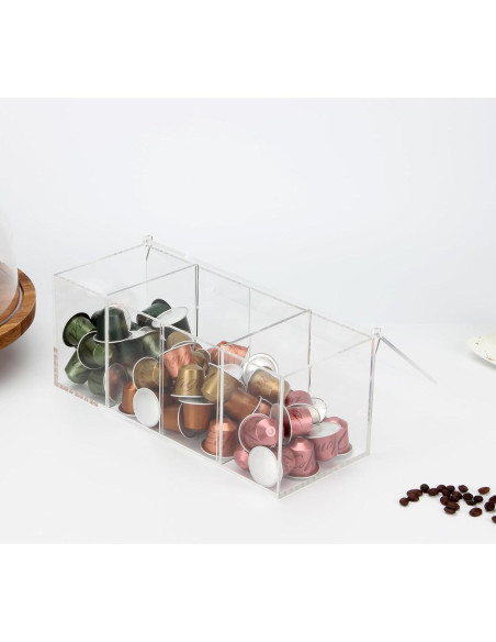 Organizador de Cápsulas de Café Acrílico YINSCHO 30x11.9x12.2cm Organizador de Cápsulas de Café Acrílico YINSCHO 30x11.9x12.2cm