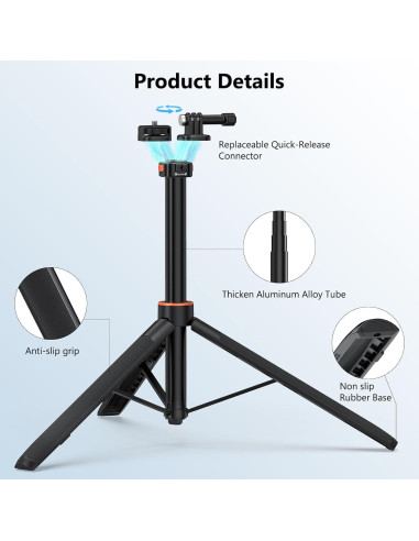 Trípode Selfie Pocket 3 VRIG Extensible 315-1610mm para GoPro