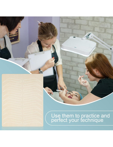 Piel de Práctica para Microblading Leelosp 24 Piezas Silicona