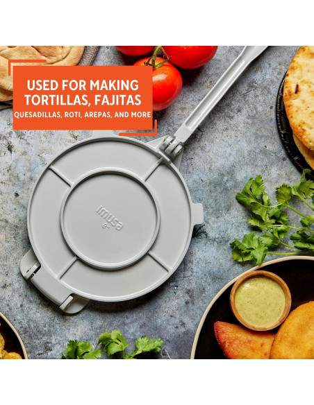 Prensa de Tortilla IMUSA 20.32 cm Aluminio Fundido Prensa de Tortilla IMUSA 20.32 cm Aluminio Fundido