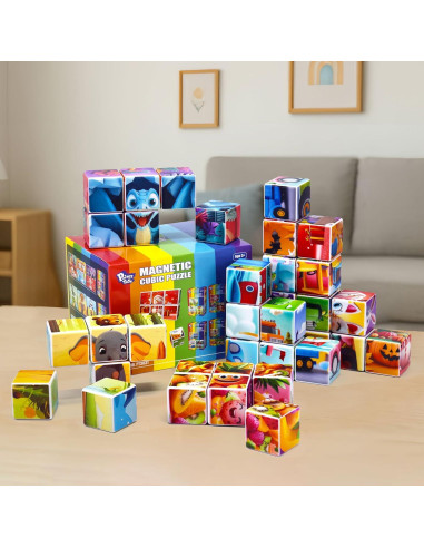 Bloques Magnéticos Educativos Pairez Toys - 36 PCS para Niños