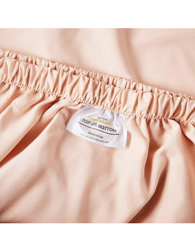 Juego de Sábanas Twin XL PeachSkinSheets Almond Ivory 3 Piezas