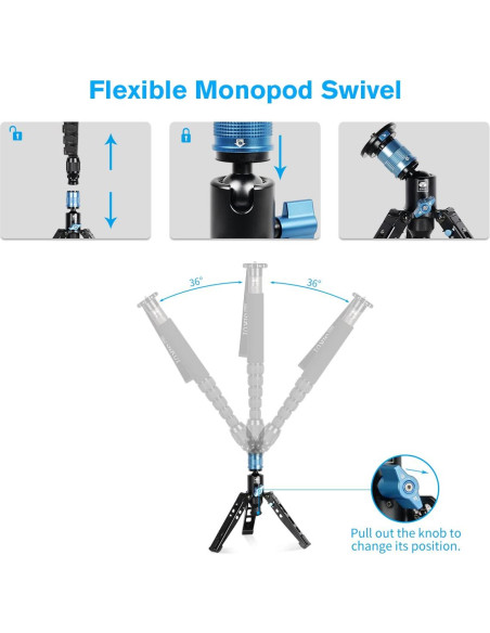 Base de Trípode SIRUI P-36 con Adaptador para Monopie Base de Trípode SIRUI P-36 con Adaptador para Monopie