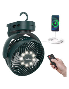 Ventilador de Camping Coolice ZD-S2MG-N02P 12000mAh LED Control Remoto