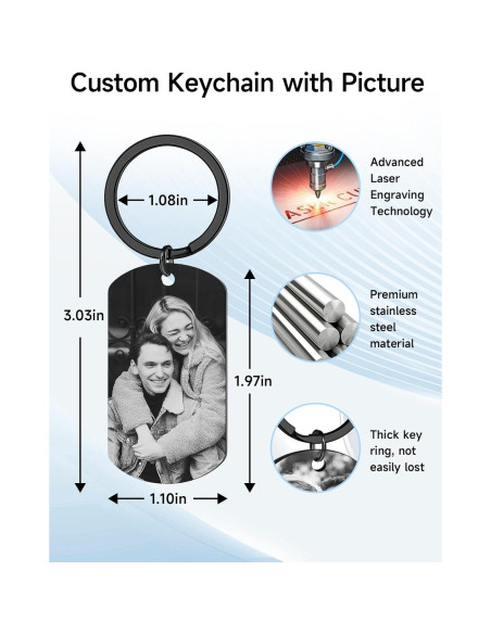 Llave Personalizada CDBUY - Llavero con Foto y Texto Llave Personalizada CDBUY - Llavero con Foto y Texto