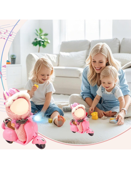 Scooter eléctrico para muñecas LUFZFEU con luces y música Scooter eléctrico para muñecas LUFZFEU con luces y música