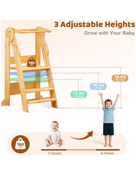 Taburete de Cocina Plegable FUNLIO para Niños 2-6 Años Taburete de Cocina Plegable FUNLIO para Niños 2-6 Años