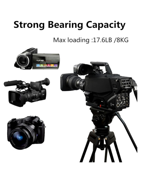 Trípode de Video Profesional YUSEN K9 158CM Aluminio Ajustable Trípode de Video Profesional YUSEN K9 158CM Aluminio Ajustable