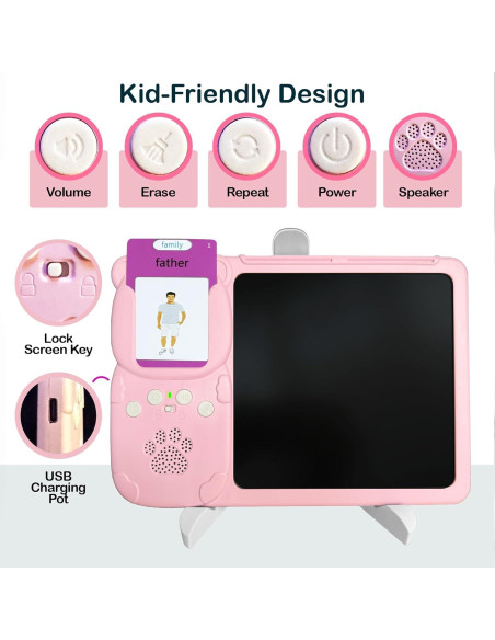 Tableta de Escritura LCD Beetifulie para Niños 3+ Años - 510 Palabras Montessori Tableta de Escritura LCD Beetifulie para Niños 3+ Años - 510 Palabras Montessori