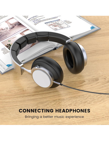 Cable de Audio Estéreo 2.5mm a 3.5mm MOSWAG 2m Negro