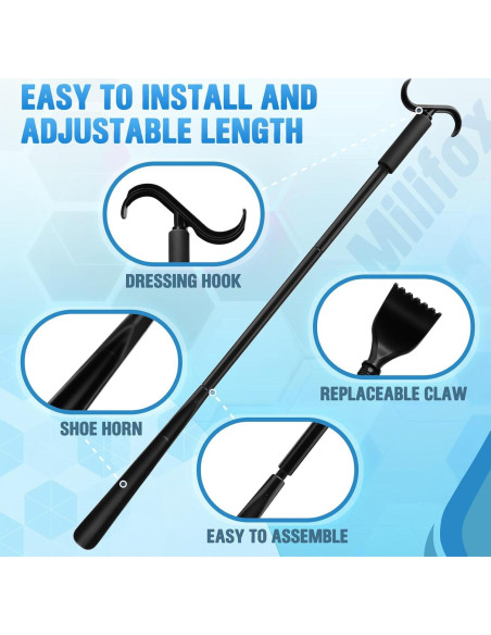 Palillo para Vestir 2 en 1 Milifox Ajustable 62-90 cm Palillo para Vestir 2 en 1 Milifox Ajustable 62-90 cm