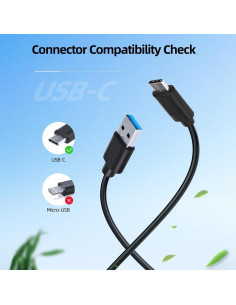 Cable de Carga USB A a USB-C 1m 3A CJP-Geek 2