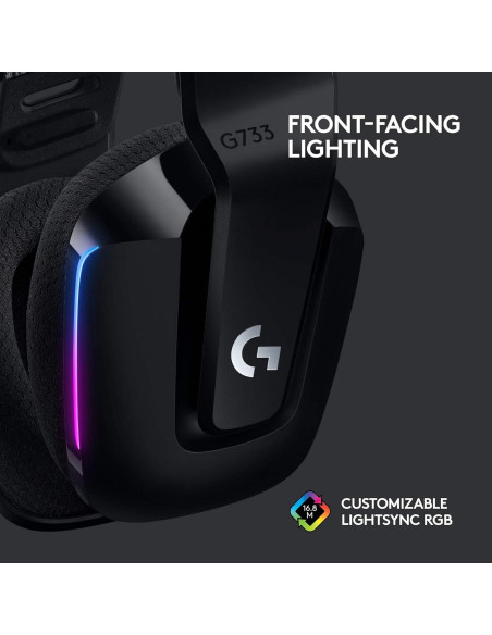 Auriculares Inalámbricos Logitech G733 LIGHTSPEED Negro + Paquete de Potencia Auriculares Inalámbricos Logitech G733 LIGHTSPEED Negro + Paquete de Potencia