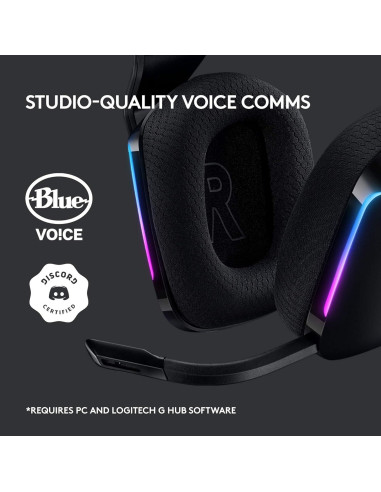 Auriculares Inalámbricos Logitech G733 LIGHTSPEED Negro + Paquete de Potencia
