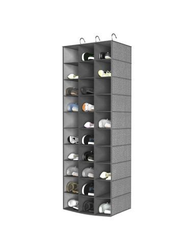 Organizador de Zapatos Colgante Coastal Rose 30 Compartimentos Gris