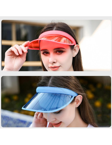 Gorras de Visera para Mujeres KORADI 3 Paquete UV 50 PVC