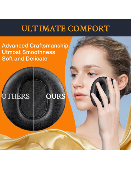 Almohadillas de Reemplazo SOULWIT para Auriculares Audeze LCD - Negro Almohadillas de Reemplazo SOULWIT para Auriculares Audeze LCD - Negro