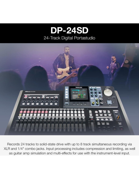 Grabadora de Audio Digital Tascam DP-24SD 24 Canales 8 Entradas XLR Grabadora de Audio Digital Tascam DP-24SD 24 Canales 8 Entradas XLR