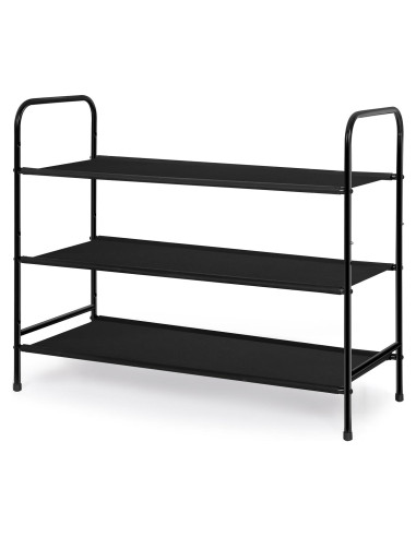 Estante para Zapatos MAX Houser 3 Niveles Negro Ajustable
