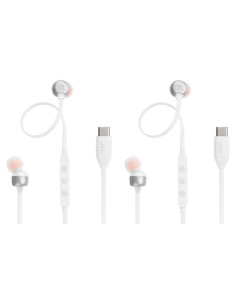 Auriculares In-Ear JBL Tune 310C USB-C con Micrófono - Blanco, Paquete de 2
