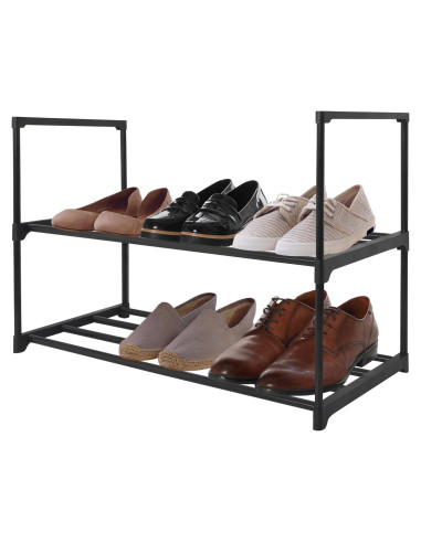 Estante para Zapatos Americanflat 2 Niveles Negro 43.2x67.3 cm