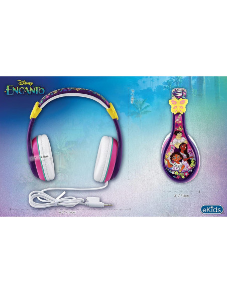 Auriculares eKids Disney Encanto para Niños con Cable 3.5mm Auriculares eKids Disney Encanto para Niños con Cable 3.5mm
