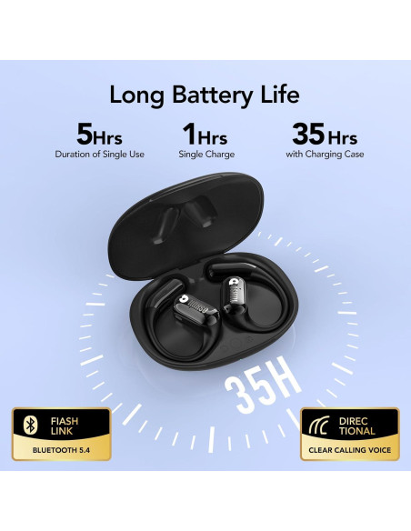 Auriculares Inalámbricos MFish MF-OEH-01 Conducción Ósea Negro Auriculares Inalámbricos MFish MF-OEH-01 Conducción Ósea Negro