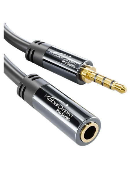 Cable de extensión para auriculares KabelDirekt 30.48 cm TRRS 3.5mm Cable de extensión para auriculares KabelDirekt 30.48 cm TRRS 3.5mm