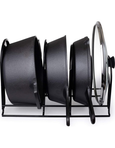 Organizador de Sartenes Cuisinel 5 Niveles Alta Resistencia Negro