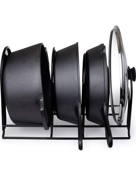 Organizador de Sartenes Cuisinel 5 Niveles Alta Resistencia Negro Organizador de Sartenes Cuisinel 5 Niveles Alta Resistencia Negro