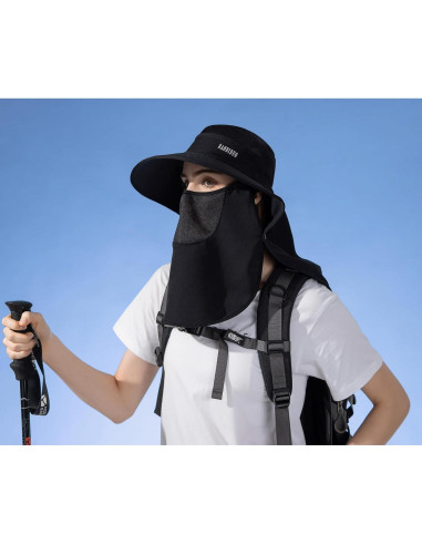 Sombrero de Sol HUAMULAN con Protección UV y Máscara Facial