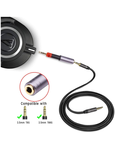 Adaptador de 3.5mm a 2.5mm Audio-Technica y Sennheiser Adaptador de 3.5mm a 2.5mm Audio-Technica y Sennheiser
